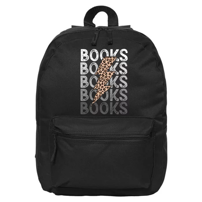 Books Leopard Print Book Club Bookish 16 in Basic Backpack