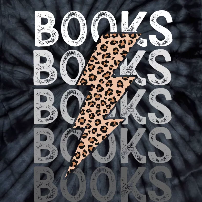 Books Leopard Print Book Club Bookish Tie-Dye T-Shirt