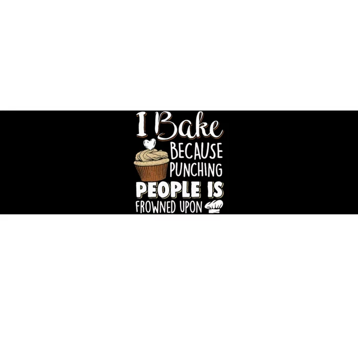 Baking Lover Punching People Baker & Cupcake Bumper Sticker