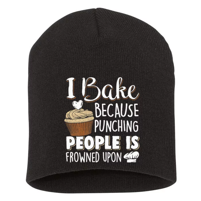 Baking Lover Punching People Baker & Cupcake Short Acrylic Beanie