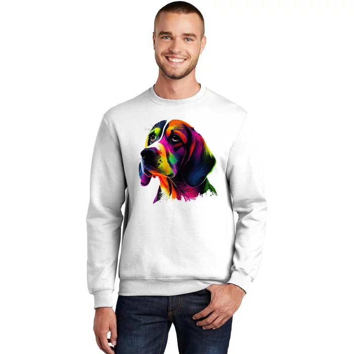 Beagle Lovers Pop Art Beagle Design Funny Beagle Sweatshirt