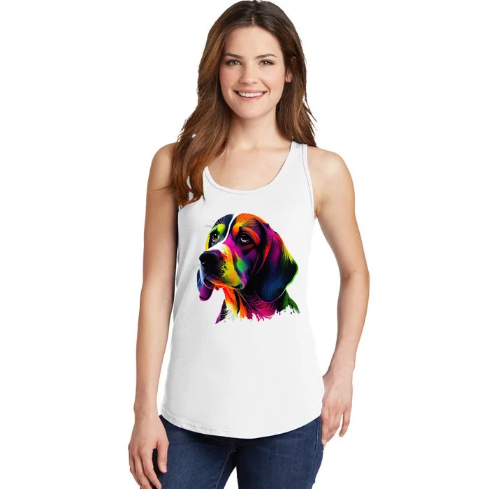 Beagle Lovers Pop Art Beagle Design Funny Beagle Ladies Essential Tank