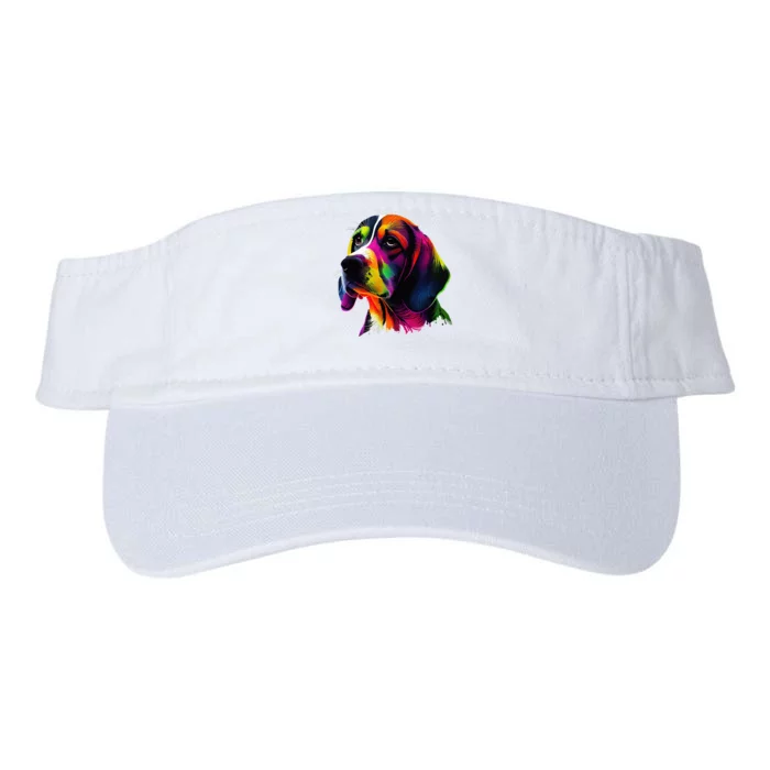 Beagle Lovers Pop Art Beagle Design Funny Beagle Valucap Bio-Washed Visor