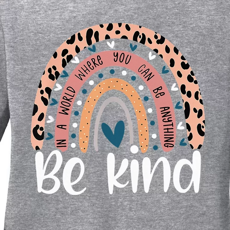 Bold Leopard Print for Unity Day Awareness Ladies Long Sleeve Shirt