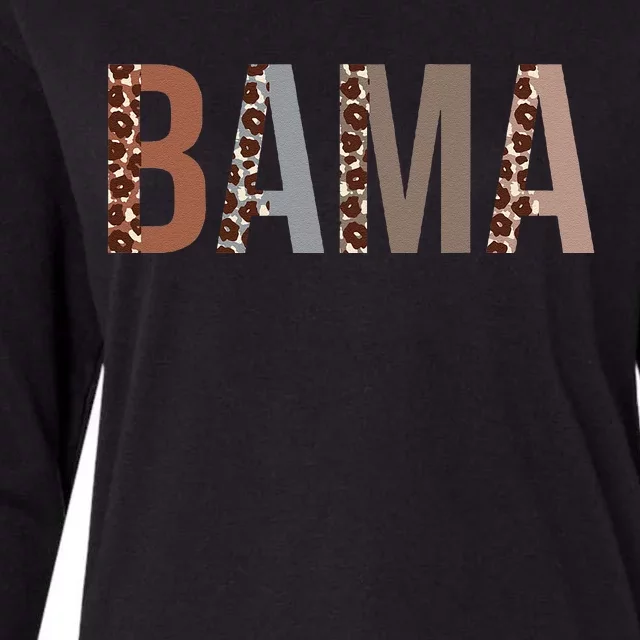 Bama Leopard Print Mom Cute Mothers Day Funny Grandma Womens Cotton Relaxed Long Sleeve T-Shirt