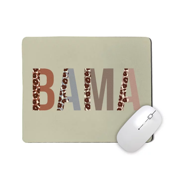 Bama Leopard Print Mom Cute Mothers Day Funny Grandma Mousepad