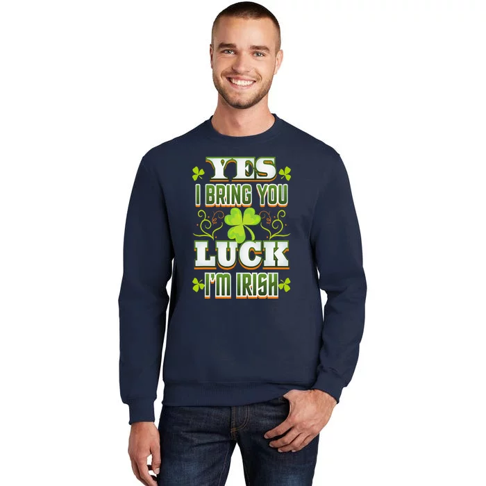 Bring Luck Patricks Day Celebration Tall Sweatshirt