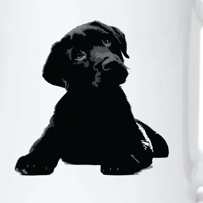 Black Lab Puppy Dog Graphic Tees Men Dog Mom Black Color Changing Mug