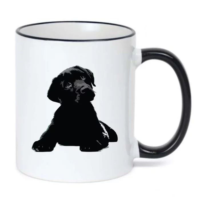 Black Lab Puppy Dog Graphic Tees Men Dog Mom Black Color Changing Mug