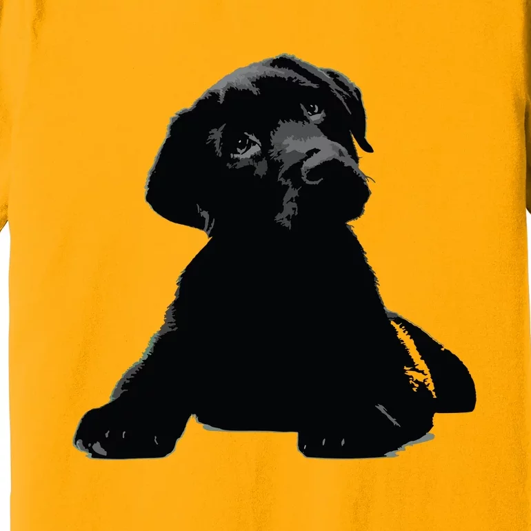 Black Lab Puppy Dog Graphic Tees Men Dog Mom Premium T-Shirt