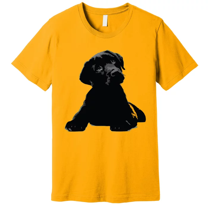 Black Lab Puppy Dog Graphic Tees Men Dog Mom Premium T-Shirt