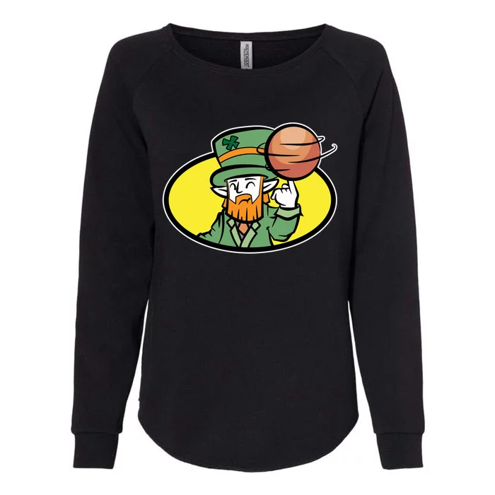 Basketball Lover Player St Patricks Day Green Graphic Gift Womens California Wash Sweatshirt