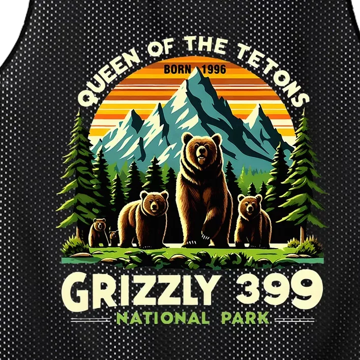 Bear Lovers Queen Of The Tetons Grizzly 399 National Park Mesh Reversible Basketball Jersey Tank