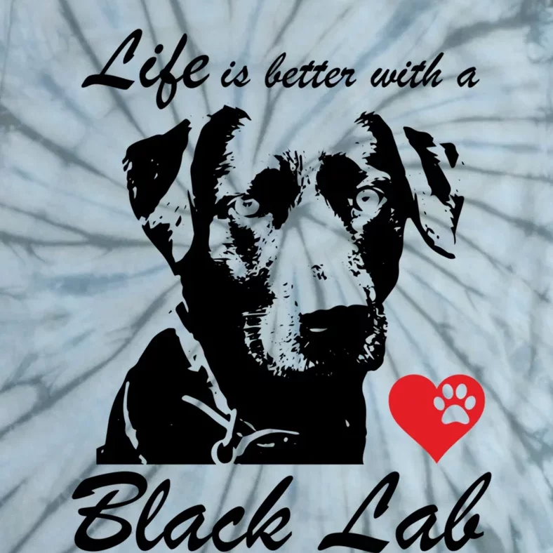 Black Labrador Retriever Life Is Better With Lab Mom Funny Gift Funny Gift Tie-Dye T-Shirt