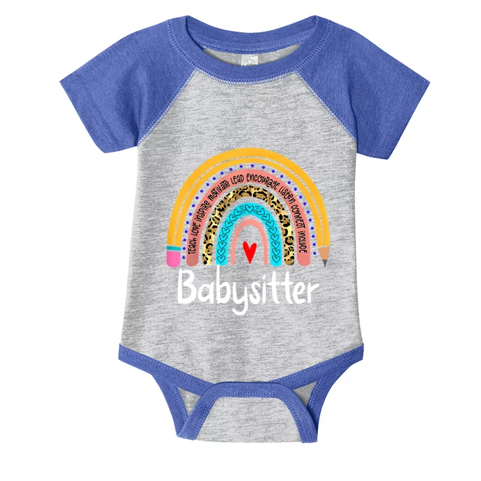 Babysitter Leopard Rainbow Healthcare Doctor Work Gift Infant Baby Jersey Bodysuit