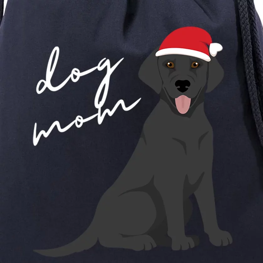 Black Labrador Retriever Dog Mom Christmas Funny Gift Drawstring Bag