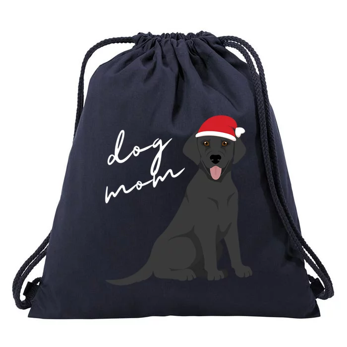 Black Labrador Retriever Dog Mom Christmas Funny Gift Drawstring Bag