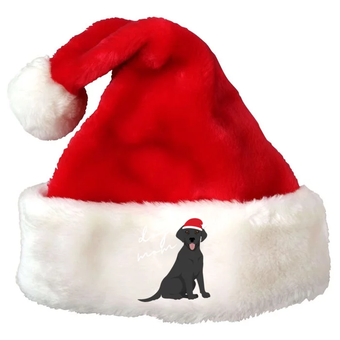 Black Labrador Retriever Dog Mom Christmas Funny Gift Premium Christmas Santa Hat