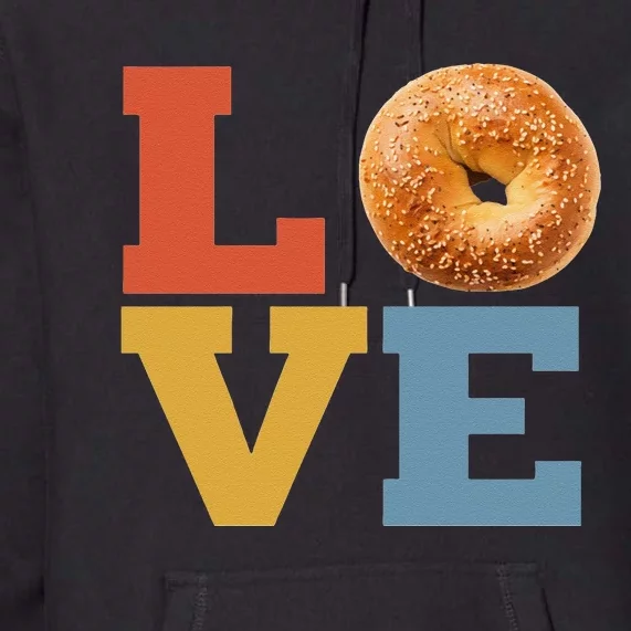 Bagel Love Retro Vibes Bagel Lovers Favorite Weekend Brunch Premium Hoodie