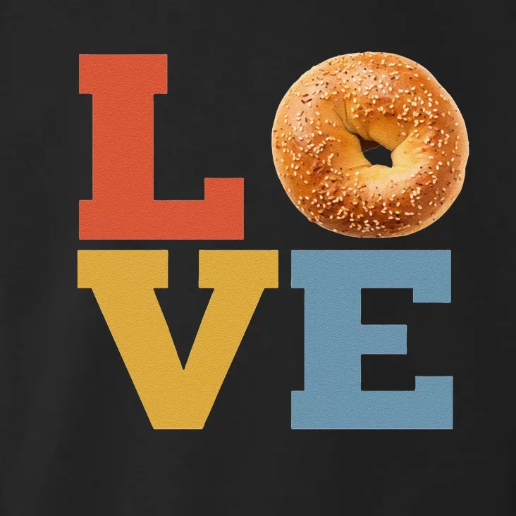 Bagel Love Retro Vibes Bagel Lovers Favorite Weekend Brunch Toddler Hoodie