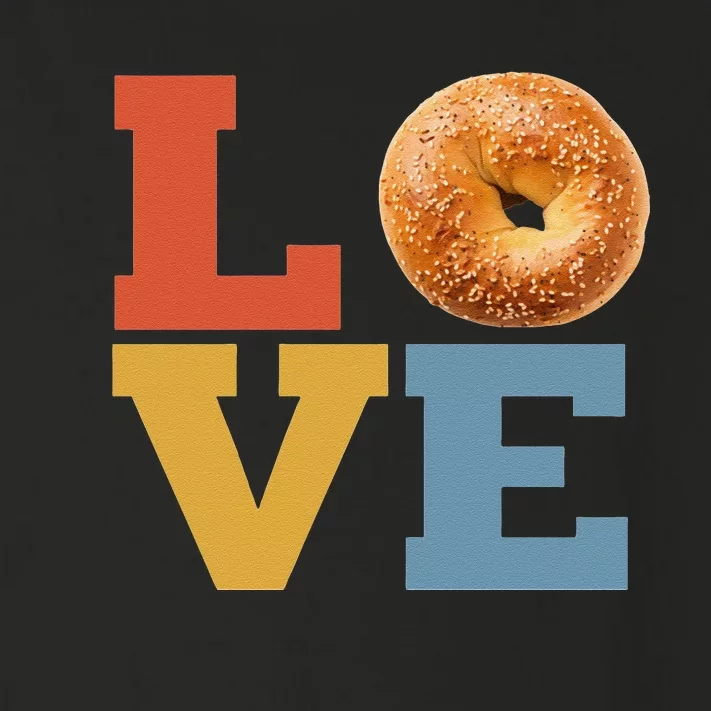 Bagel Love Retro Vibes Bagel Lovers Favorite Weekend Brunch Toddler Long Sleeve Shirt