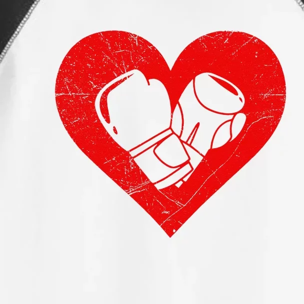 Boxing Lover Retro Heart Sports Player Valentine's Day Toddler Fine Jersey T-Shirt