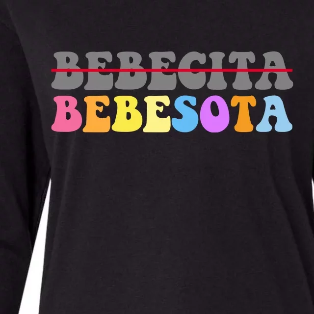 Bebesota Latina Retro Womens Cotton Relaxed Long Sleeve T-Shirt