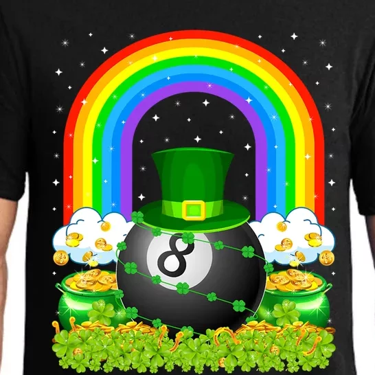 Billiards Lover Rainbow Leprechaun Billiards St Patricks Day Cool Gift Pajama Set