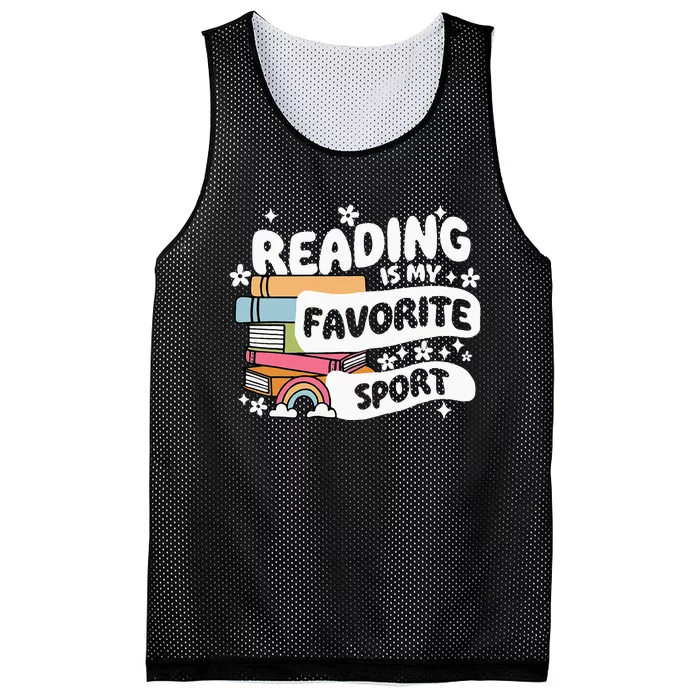 Books Lover Reading Is My Favorite Sport Bookworm Book Mesh Reversible Basketball Jersey Tank