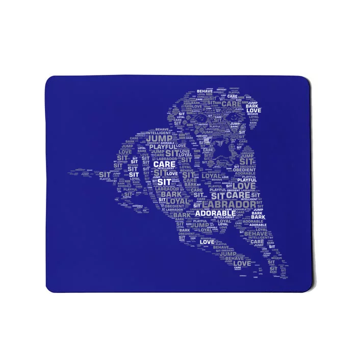 Black Labrador Retriever Gift Yellow Chocolate Lab Calligram Funny Gift Mousepad