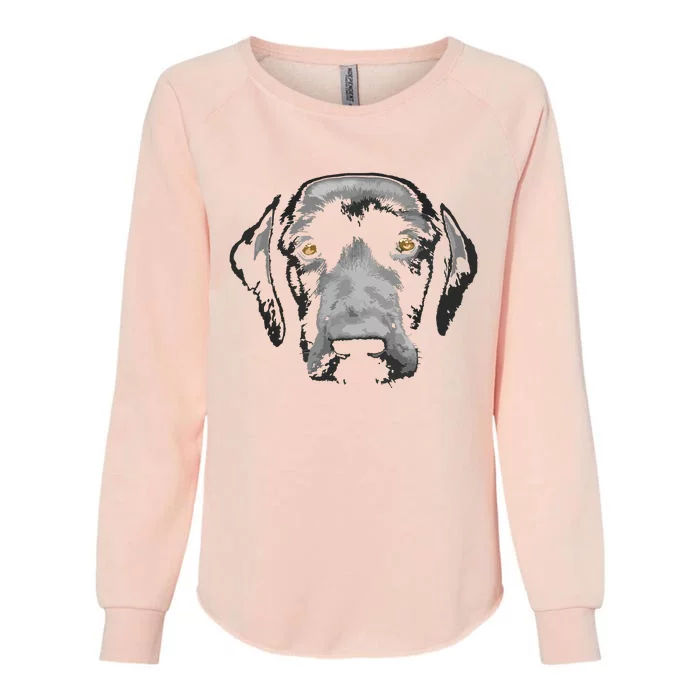 Black Labrador Retriever Womens California Wash Sweatshirt