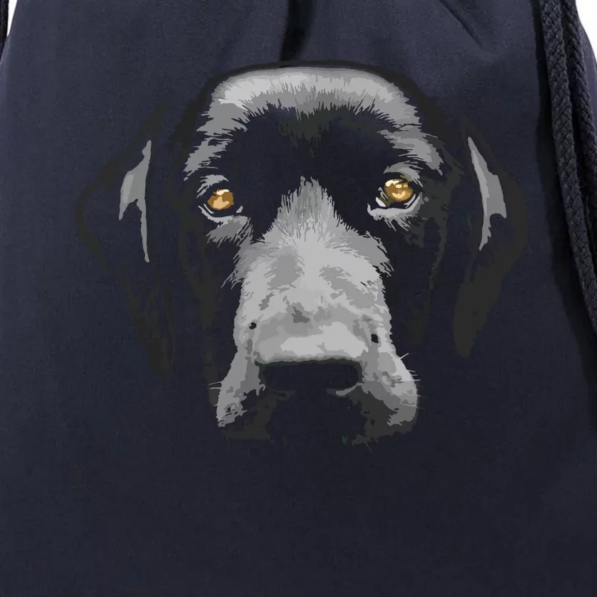 Black Labrador Retriever Drawstring Bag