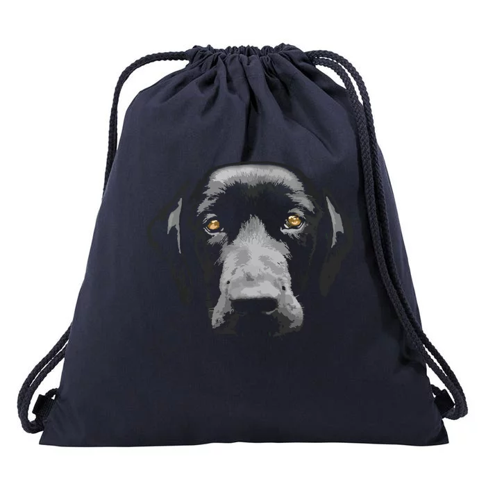 Black Labrador Retriever Drawstring Bag