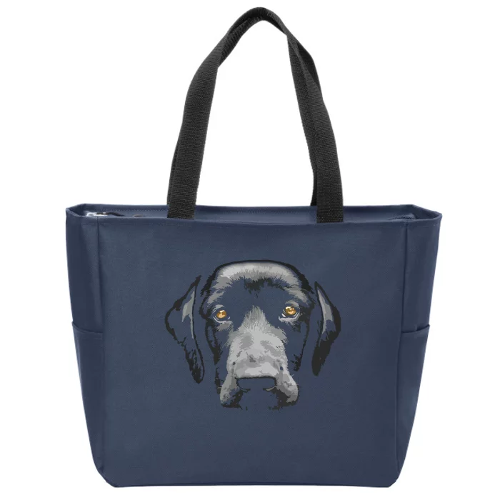 Black Labrador Retriever Zip Tote Bag