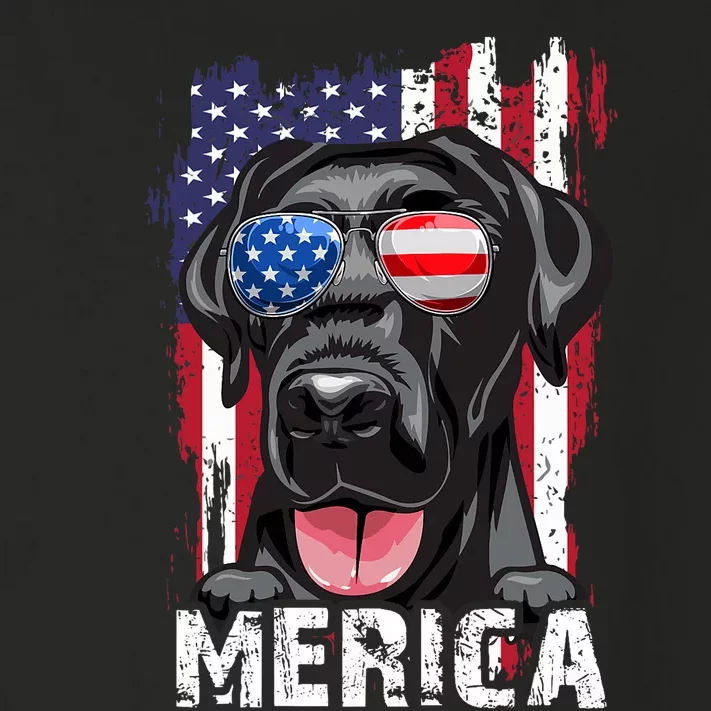 Black Labrador Retriever 4th Of July Merica Usa Flag Lab Dog Toddler Long Sleeve Shirt