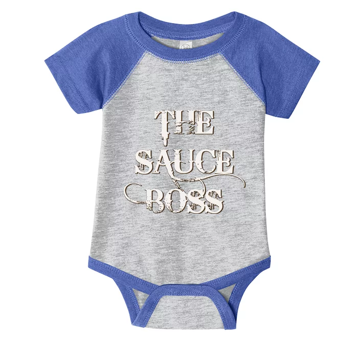 Bbq Lovers Sauce Boss Design For Fathers Day Gift Infant Baby Jersey Bodysuit