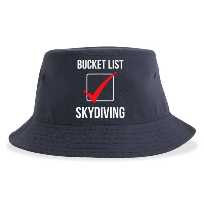 Bucket List Skydiving Vintage Sustainable Bucket Hat