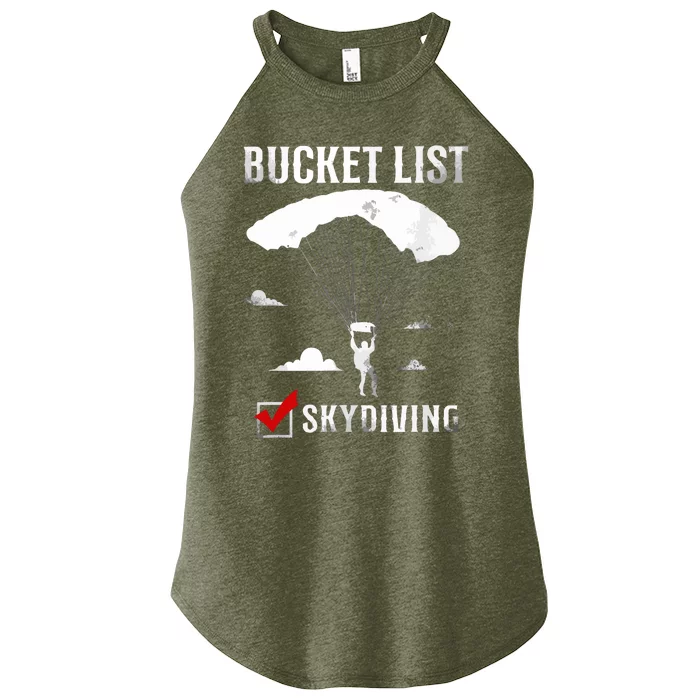 Bucket List Skydiving Vintage Women’s Perfect Tri Rocker Tank