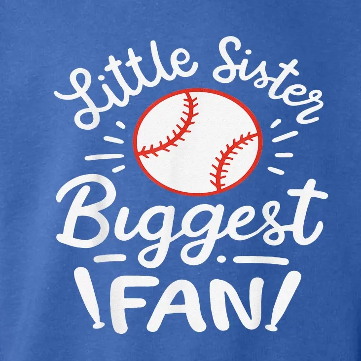 Baseball Little Sister Biggest Fan Toddler Hoodie