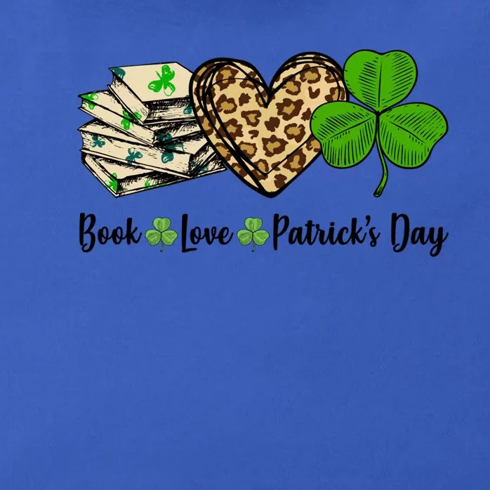 Book Love Shamrock Leopard Heart Book Lover St Patrick's Day Gift Zip Tote Bag