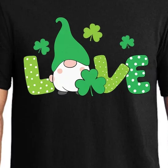 Bleached LOVE St Patricks Day Gnomes Shamrock Pajama Set