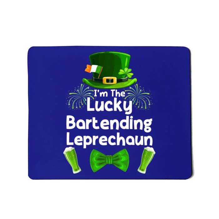 Bartending Leprechaun St Patrick's Day Bartender Cute Gift Mousepad