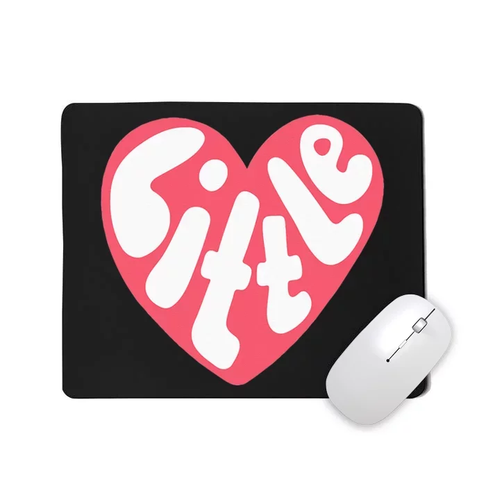 Big Little Sorority Reveal Little Pink Heart Mousepad