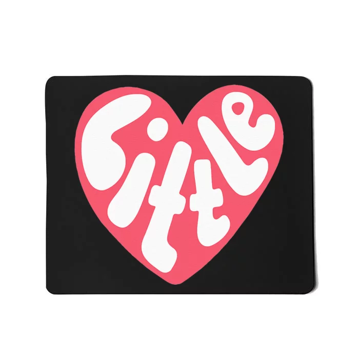 Big Little Sorority Reveal Little Pink Heart Mousepad