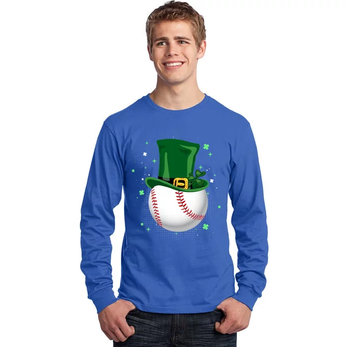 Baseball Leprechaun St Patricks Day Gift Cool Gift Tall Long Sleeve T-Shirt