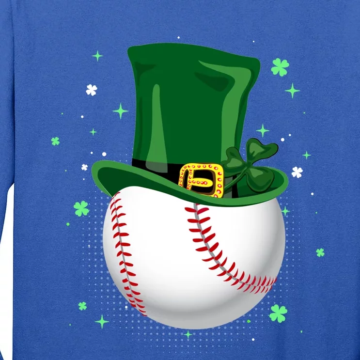 Baseball Leprechaun St Patricks Day Gift Cool Gift Tall Long Sleeve T-Shirt