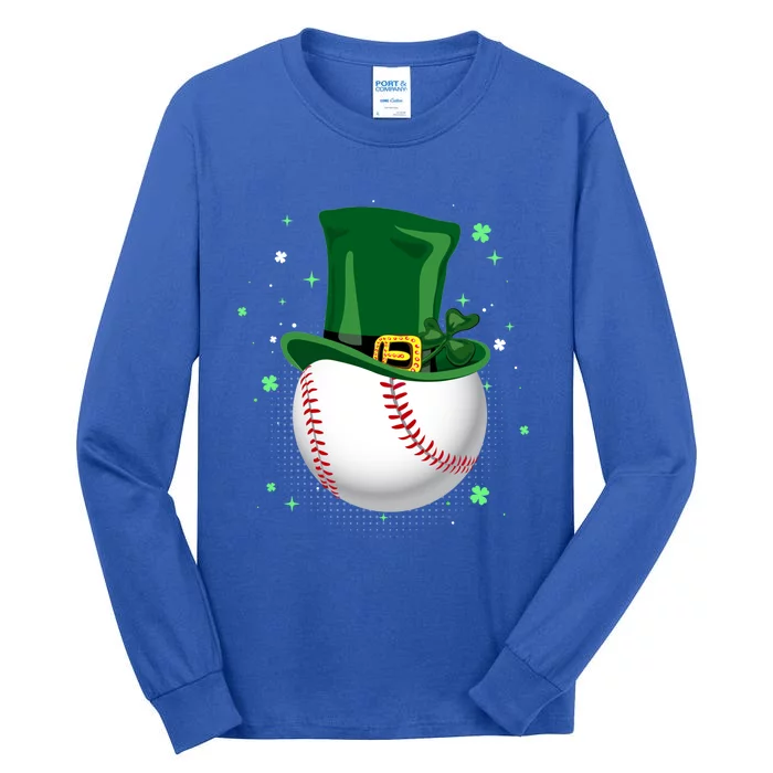 Baseball Leprechaun St Patricks Day Gift Cool Gift Tall Long Sleeve T-Shirt