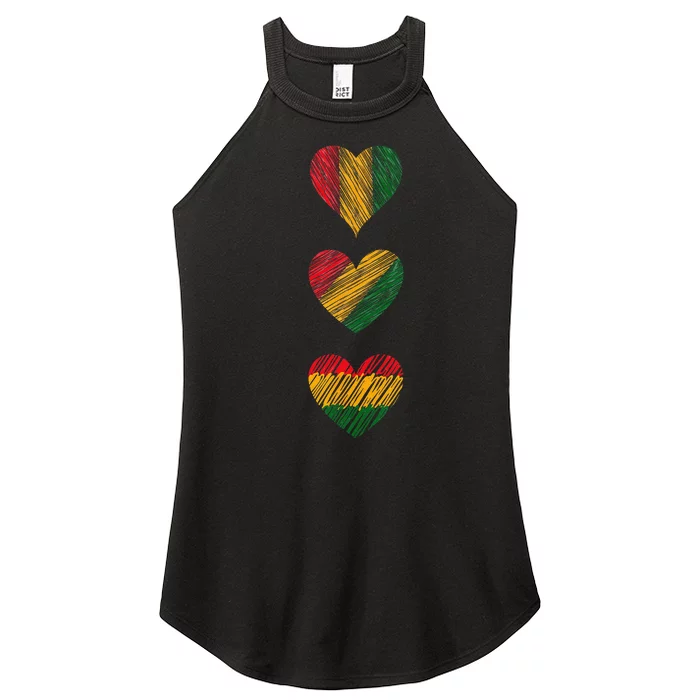 Black Love Soulful Couples Matching African Pride Colors Women’s Perfect Tri Rocker Tank