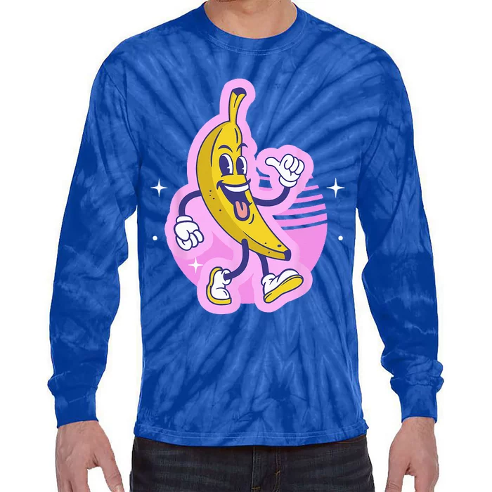 Banana Lover Summer Tropical Fruit Lover Banana Lover Tie-Dye Long Sleeve Shirt