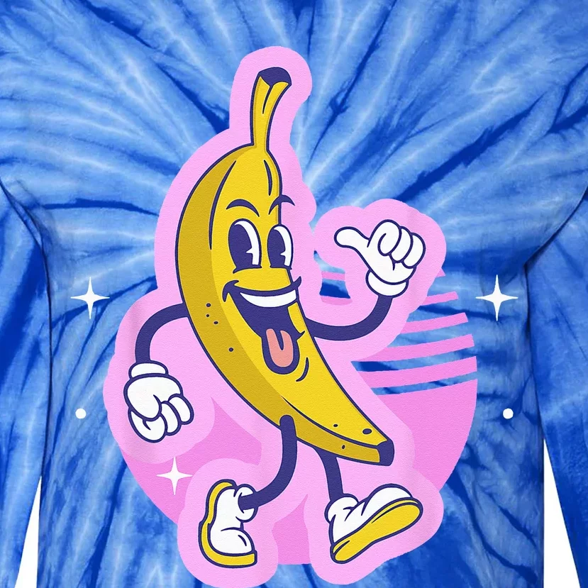 Banana Lover Summer Tropical Fruit Lover Banana Lover Tie-Dye Long Sleeve Shirt